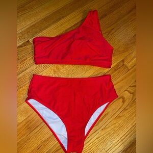 Vibrant Red Bikini Set